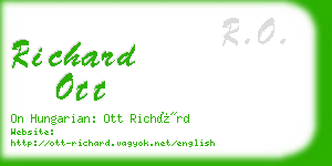 richard ott business card